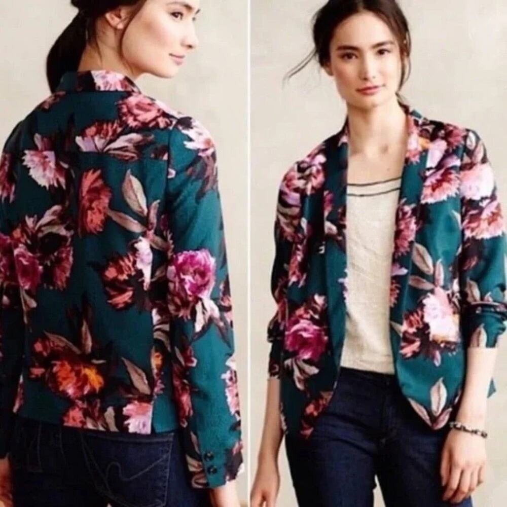 Anthropologie Cartonnier Floral Jacket